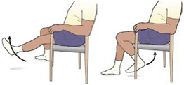 خم کردن زانو در حالت نشسته